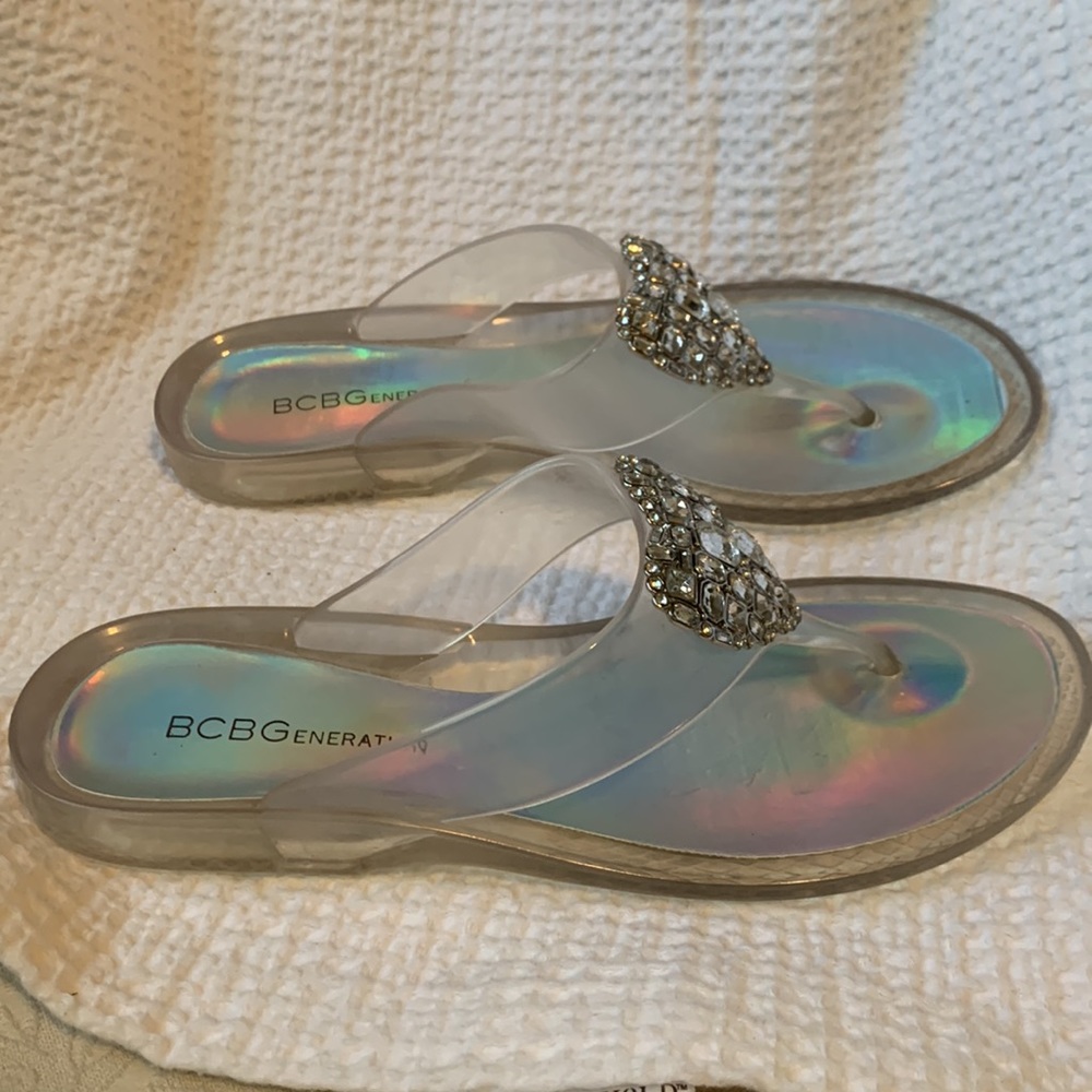 BCBGeneration Acrylic Rhinestone Sandals - 8 - Picture 4 of 6